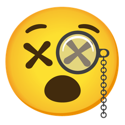 Face with monocle and Face with crossed-out eyes