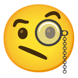 Face with monocle and Face with diagonal mouth