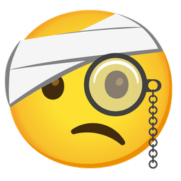 Face with monocle and Face with head-bandage