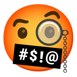 Face with monocle and Face with symbols on mouth