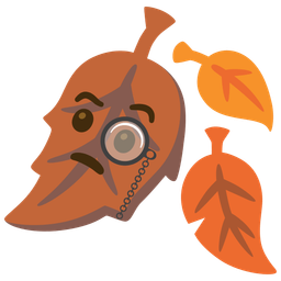 Face with monocle and Fallen leaf