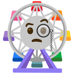 Face with monocle and Ferris wheel