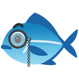 Face with monocle and Fish