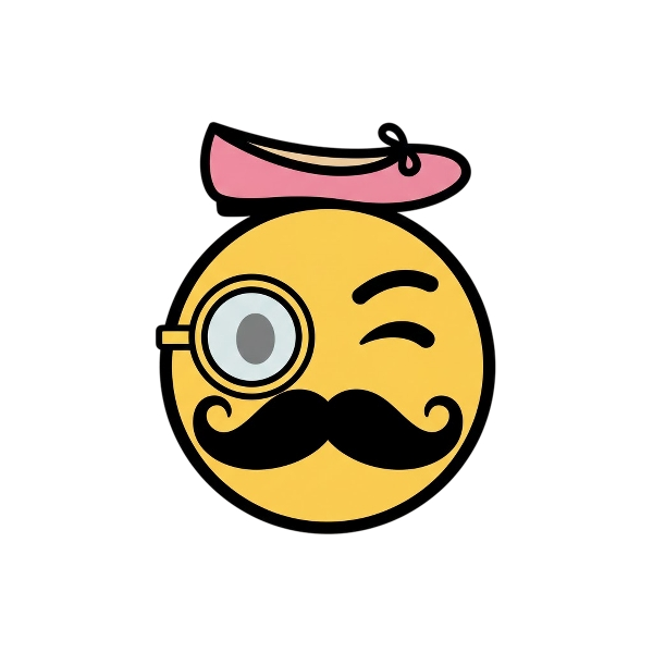Face with monocle and Flat shoe