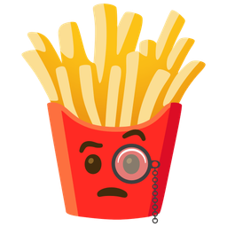 Face with monocle and French fries