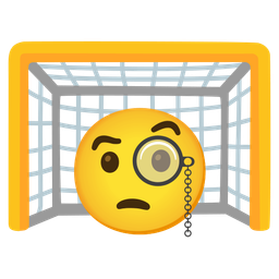 Face with monocle and Goal net
