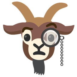 Face with monocle and Goat