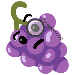 Face with monocle and Grapes