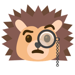 Face with monocle and Hedgehog