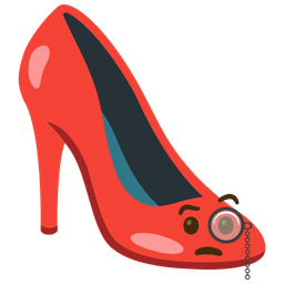 Face with monocle and High-heeled shoe