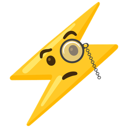 Face with monocle and High voltage