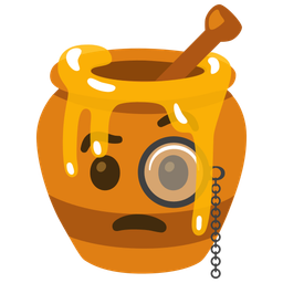 Face with monocle and Honey pot