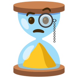 Face with monocle and Hourglass done