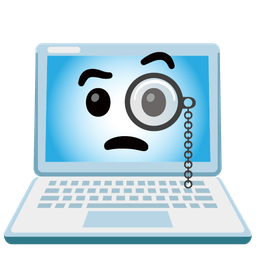 Face with monocle and Laptop