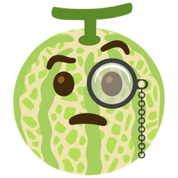 Face with monocle and Melon