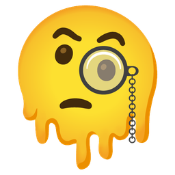 Face with monocle and Melting face