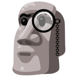 Face with monocle and Moai