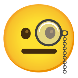 Face with monocle and Neutral face