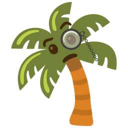 Face with monocle and Palm tree