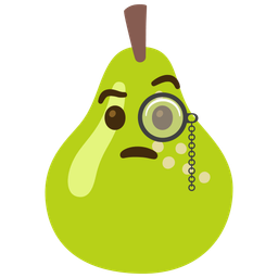 Face with monocle and Pear