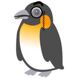 Face with monocle and Penguin