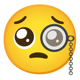 Face with monocle and Pleading face