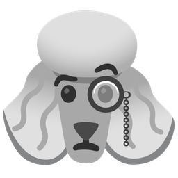 Face with monocle and Poodle