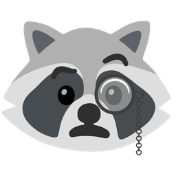 Face with monocle and Raccoon