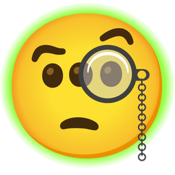 Face with monocle and Radioactive