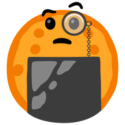 Face with monocle and Rice cracker