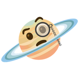 Face with monocle and Ringed planet