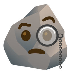 Face with monocle and Rock