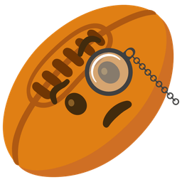 Face with monocle and Rugby football