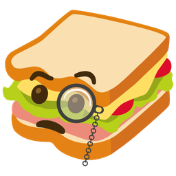Face with monocle and Sandwich