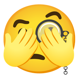 Face with monocle and See-no-evil monkey