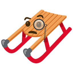 Face with monocle and Sled