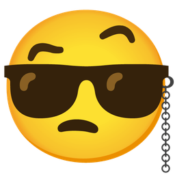 Face with monocle and Smiling face with sunglasses