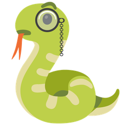 Face with monocle and Snake