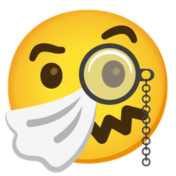 Face with monocle and Sneezing face