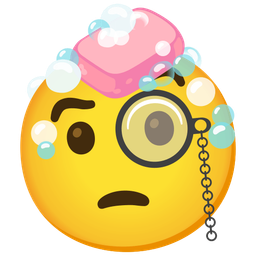 Face with monocle and Soap