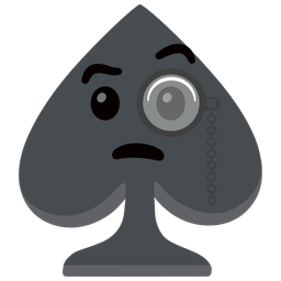 Face with monocle and Spade suit