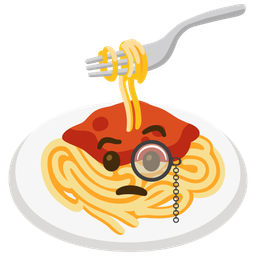 Face with monocle and Spaghetti