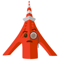 Face with monocle and Tokyo tower