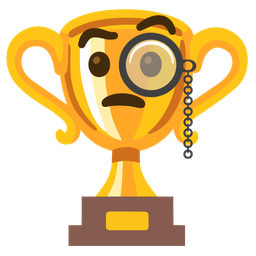 Face with monocle and Trophy