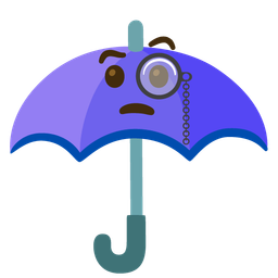 Face with monocle and Umbrella