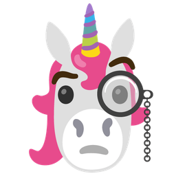 Face with monocle and Unicorn