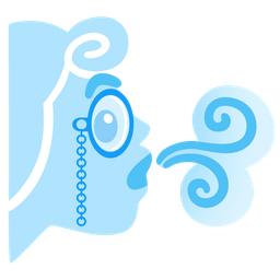 Face with monocle and Wind face