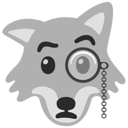 Face with monocle and Wolf