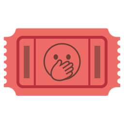 face with open eyes and hand over mouth and admission tickets