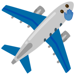 face with open eyes and hand over mouth and airplane